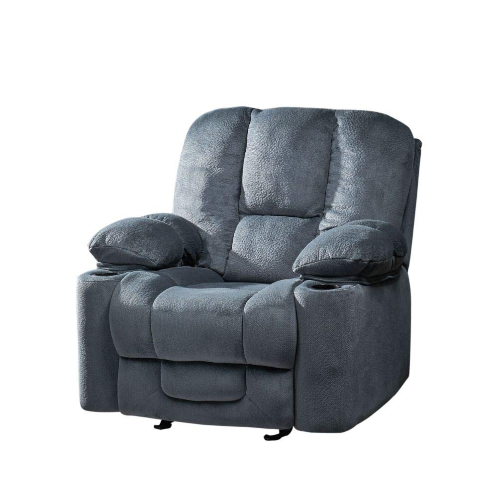 Christopher Knight Home Gannon Fabric Gliding Recliner, Steel
