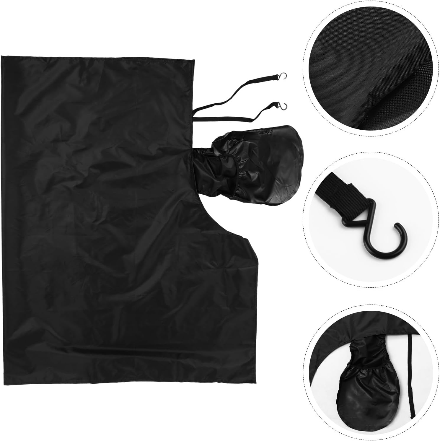 Windshield Snow Cover with Side Mirror Protection Black 215x155x135cm Car Snow Shield Winter Frost and Ice Protector for Front Window Automotive Exterior