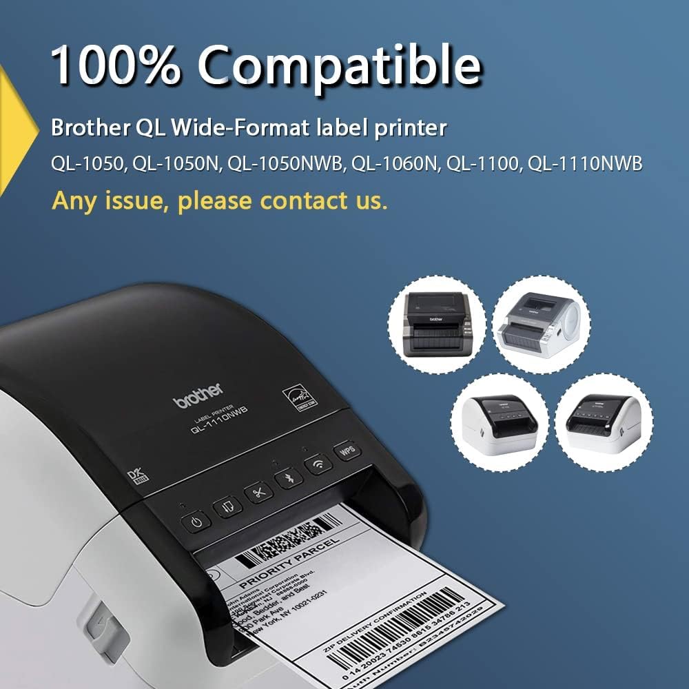 BETCKEY - Compatible Shipping Labels Replacement for Brother DK-1241 (4 in x 6 in), Use with Brother QL Label Printers [10 Rolls/2000 Labels] - Image 3