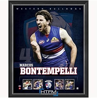 Marcus Bontempelli Western Bulldogs Football Club Official Licensed Afl Print Framed