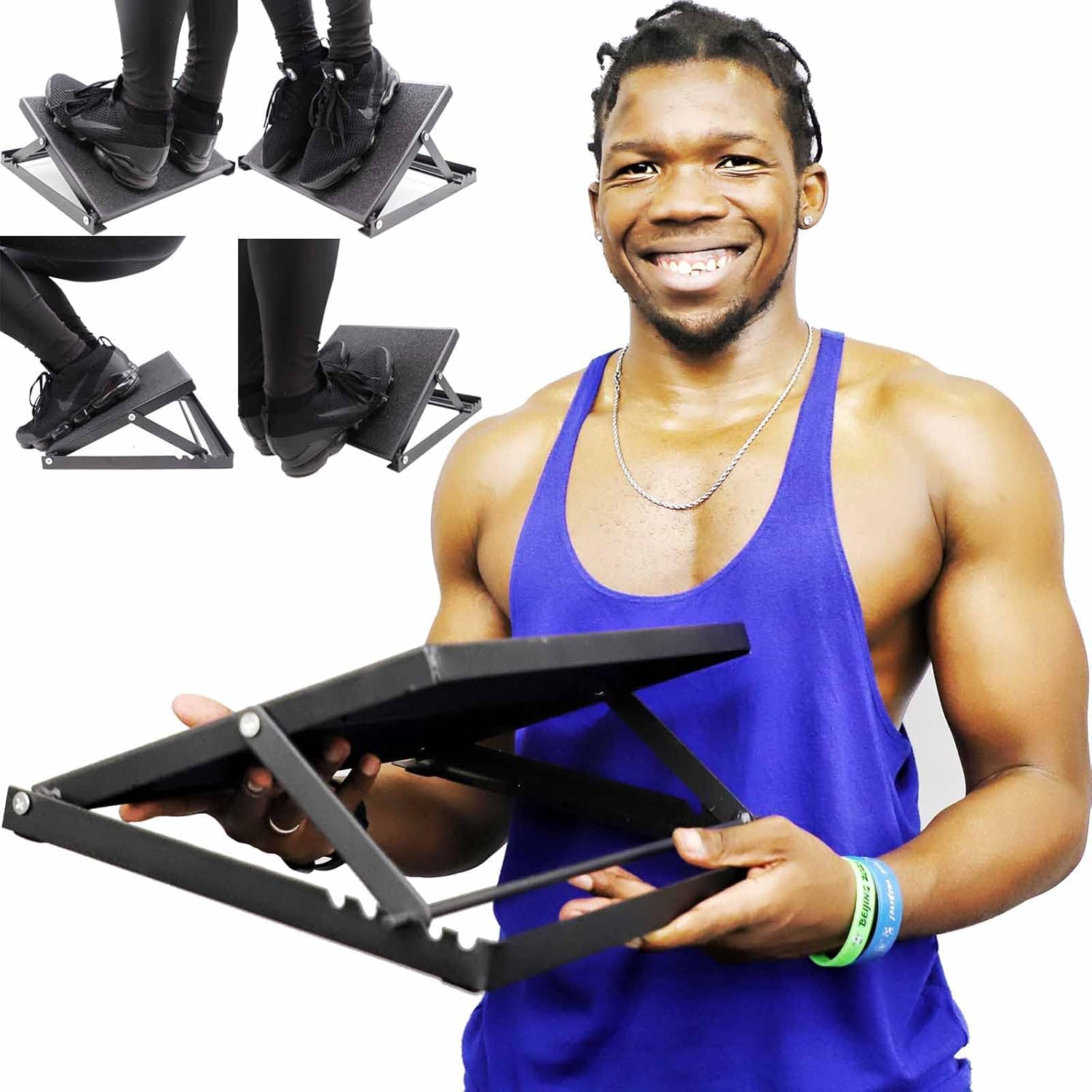 Buy Professional Steel Slant Board for Squats, Adjustable Incline Board