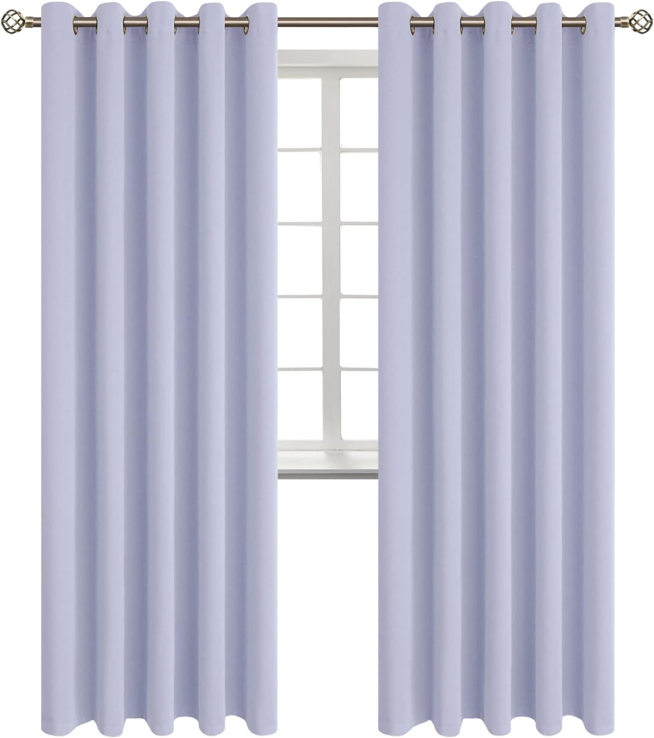 BGment Blackout Curtains - Grommet Thermal Insulated Room Darkening Bedroom and Living Room Curtains, Set of 2 Panels (70 x 84 Inch, Lavander)