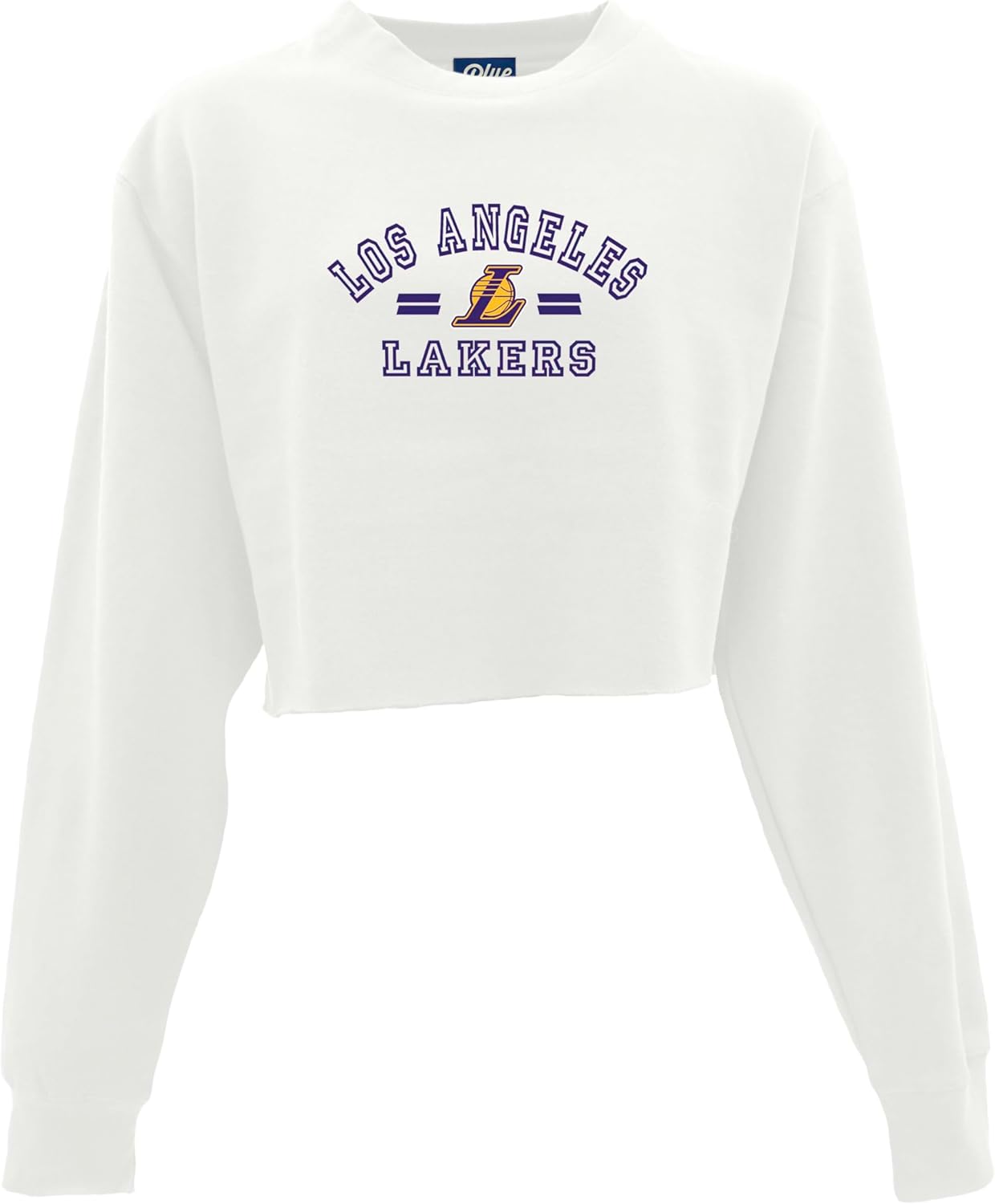 Blue 84 NBA womens Nba Officially Licensed Women's Cropped Crewneck Sweatshirt Classic White - Image 3