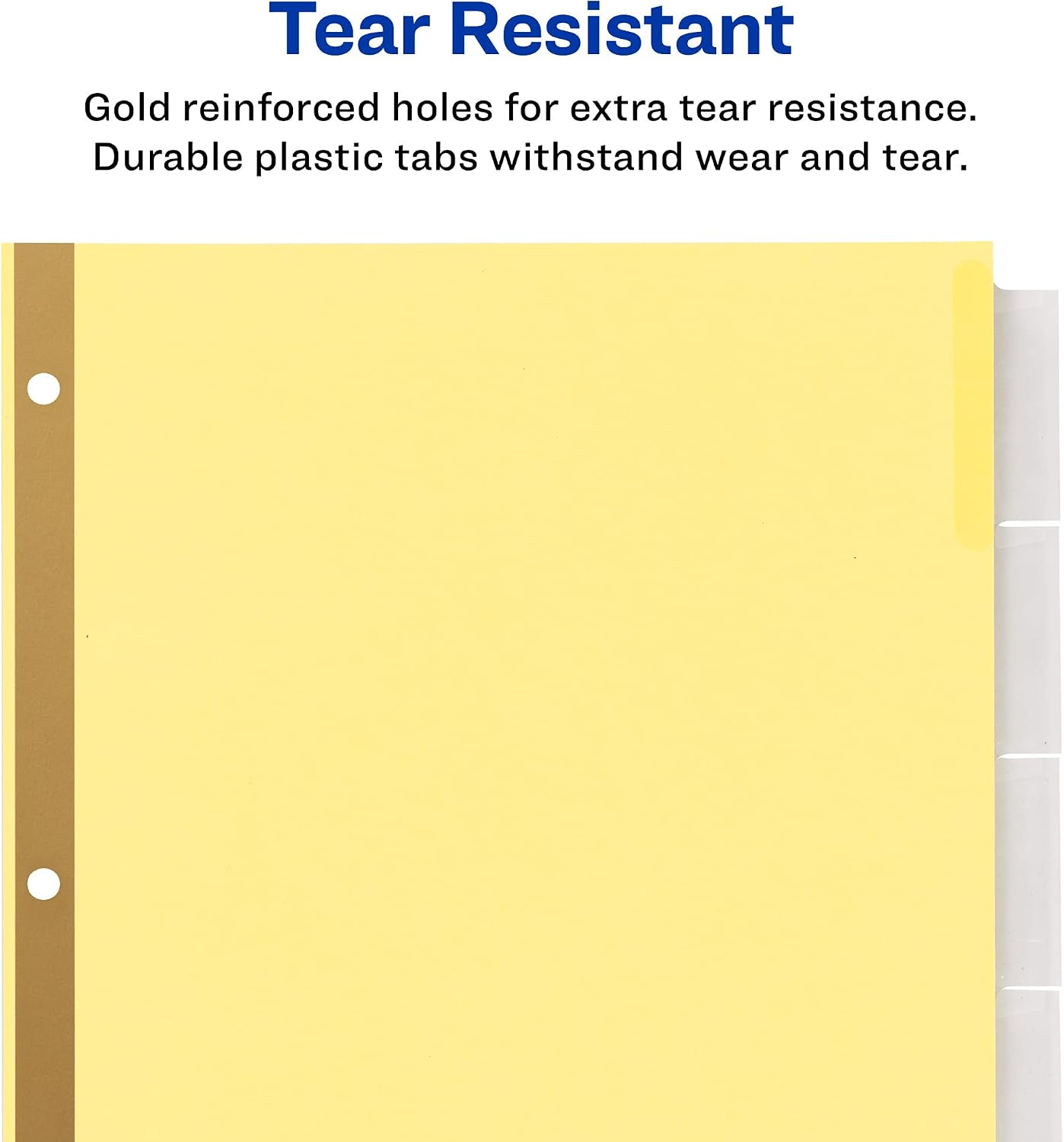 Avery 5-Tab Binder Dividers, Insertable Clear Big Tabs, 24 Sets, 2 Pack (11113)