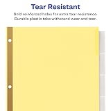 Avery Big Tab Insertable Dividers for 3 Ring Binders, 5-Tab Sets, Buff Paper, Clear Tabs, 6 Binder Divider Sets (26177) – view 6
