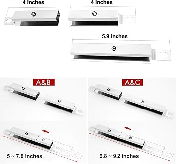 4パックバーナー&3クロスオーバーチャンネル Charbroil Performance 4バーナーグリル用交換部品、ステンレススチール