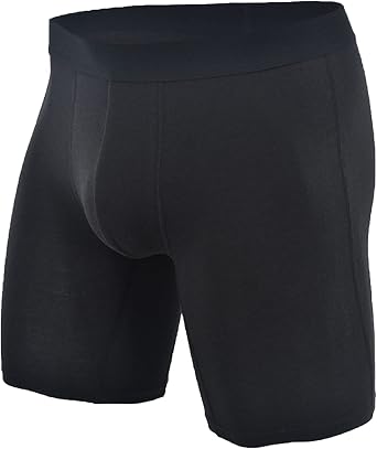 Mens Mid-Waist Stretch Boxer Briefs Sports Body-Shaping Underwear Breathable Knitted Underpants