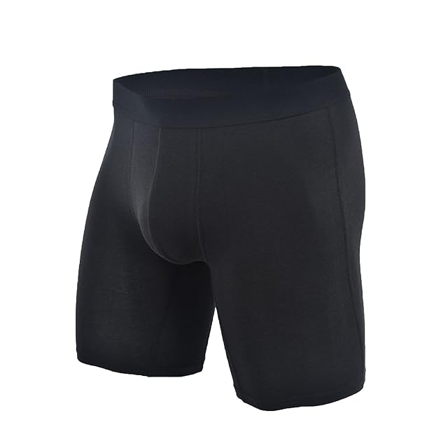 Maiyifu-GJ Mens Solid Colour Cool Underwear Moisture-Wicking Stretch Boxer Briefs Cotton Sports Trunks