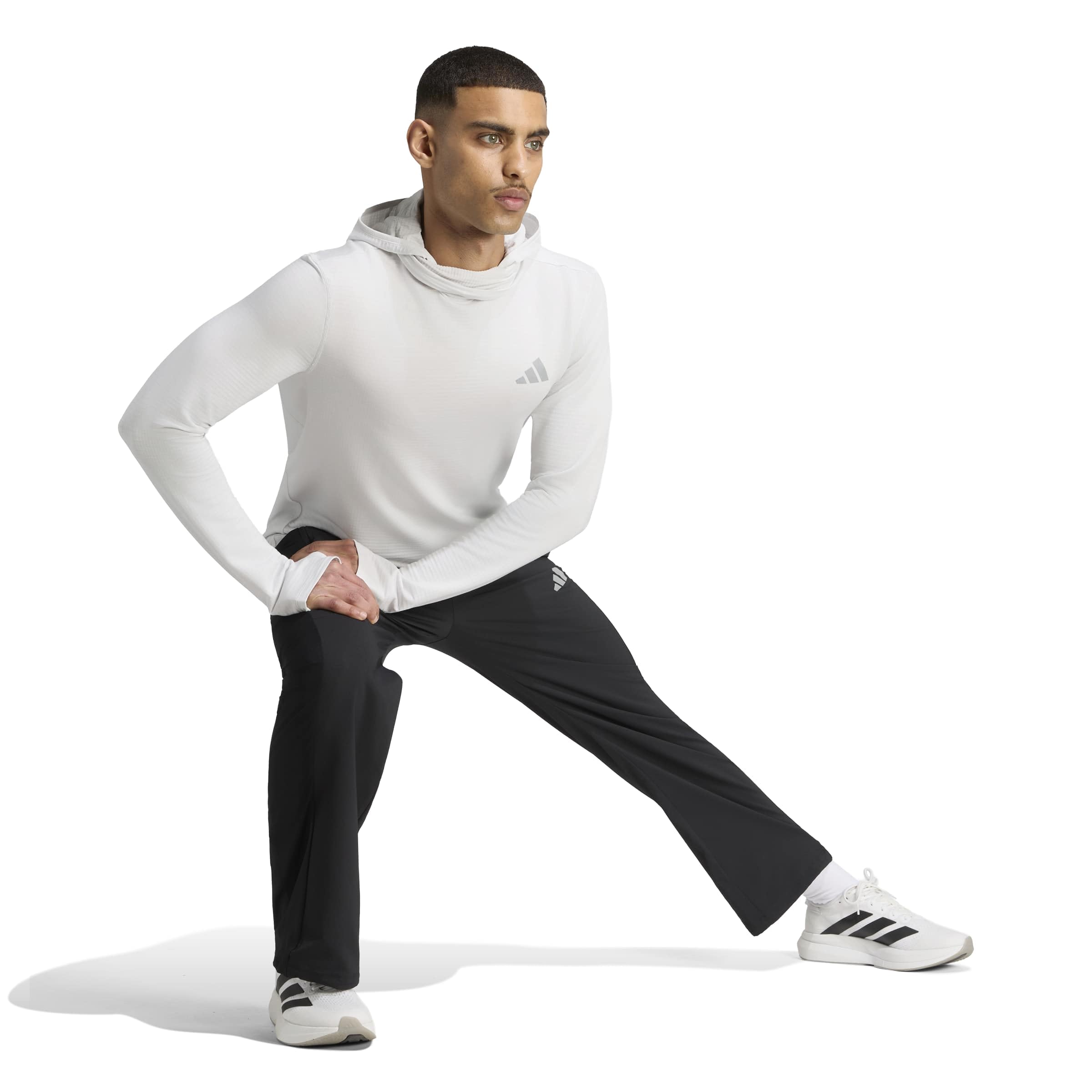adidas Mezczyzni Adi365 Running Essentials Winterized Long Sleeve Sweatshirt, grey one, L