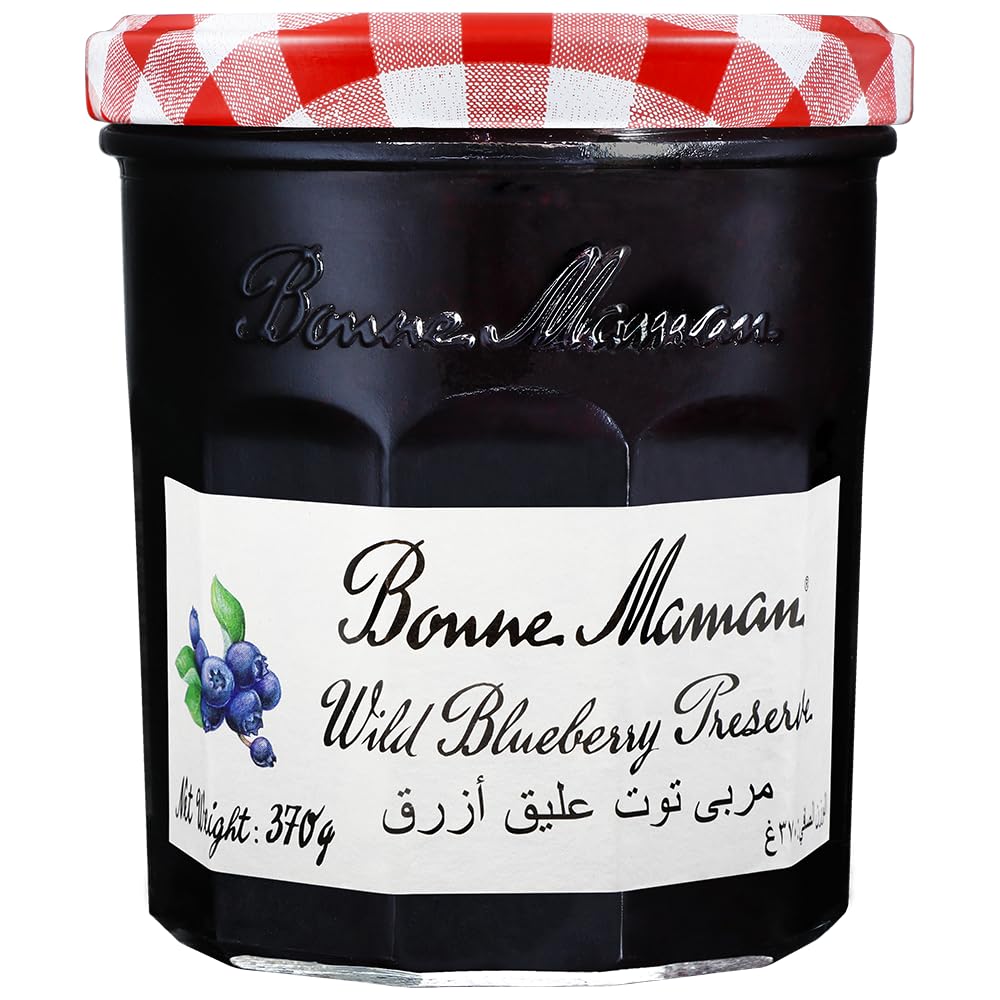 Bonne Maman Wild Blueberry Preserve, Made form Fresh Fruit - 370 g