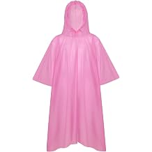 Girls Boys Disposable Rain Ponchos for Kids Water Resistant Hooded for Hiking Festivals Travel Costume 2-12 Years