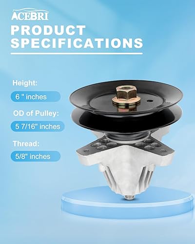 Miniatura 2 de Conjunto de husillo apto para Cub Cadet para MTD para Troy-Bilt 618-06979 918-06979, para Stens 285-706, paquete de 3