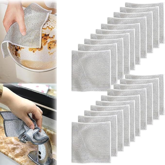 GOPSZOME Double Layer scrubbing Pad Non-Scratch Dish Scrubbers for Cleaning Dishes & Sinks, Pots, Pans Replace Kitchen Sponges for Dishwashing with Our Scouring Pads (Multi Colour) (Pack of 20). (B0CZJ1G6XP) Amazon Price History, Amazon Price Tracker