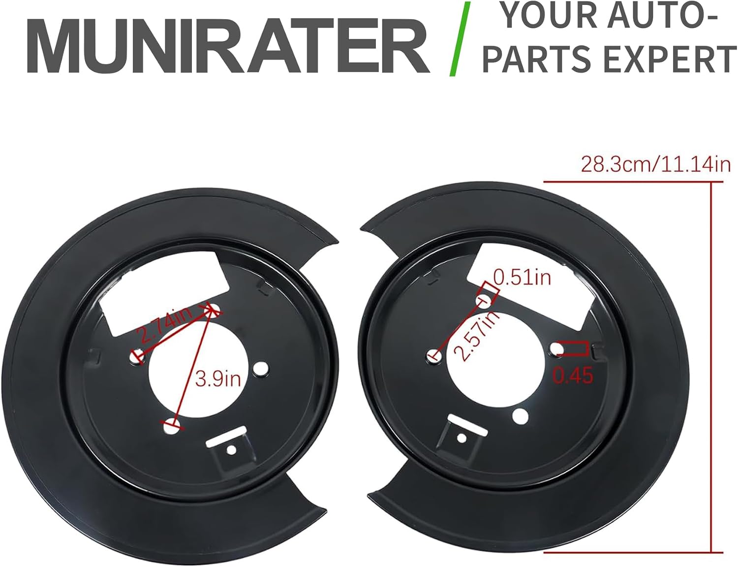 munirater Rear Brake Dust Shield Assembly Replacement for Bla-zer 1998-2004 Replacement for Jimmy 1997-2001