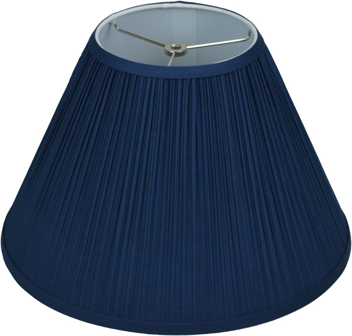 FenchelShades.com Lampshade 7" Top Diameter x 16" Bottom Diameter x 11" Slant Height with Washer (Spider) Attachment for Lamps with a Harp (Linen White)