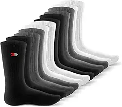 Kit 12 Meias Cano Medio Sandrini Masculina Conforto Durabilidade Algodao Cores Sortidas Preta Branca Cinza