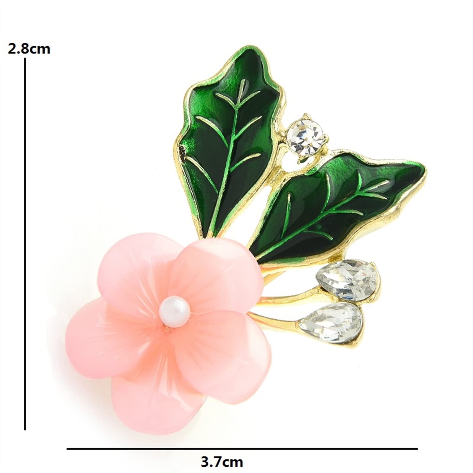 RWRAPS Damen-Brosche, Damenmode-Accessoires, Blumen-Broschen, Damen-Blumen-Party-Brosche, Strickjacke, Jacke, Mantel, Brosche, Exquisite Broschen (Metallfarbe: Rosa) (Rosa)