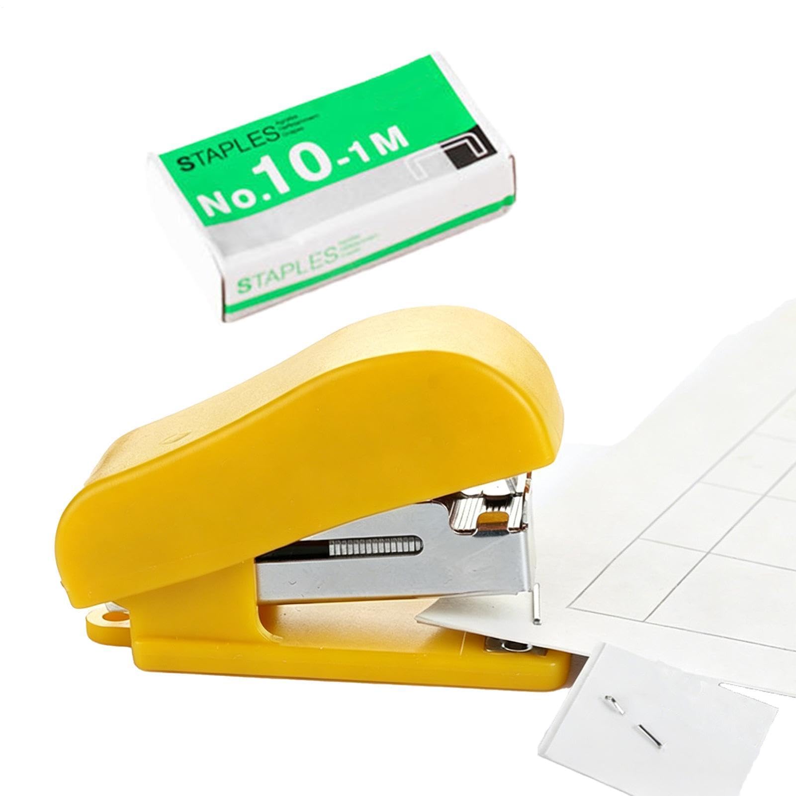 Grapadora con grapas metálicas compacta para papel y documentos de oficina 8