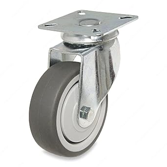 Richelieu America LTD F24784 TPR Swivel Plate Caster, 2-in. - Quantity 1