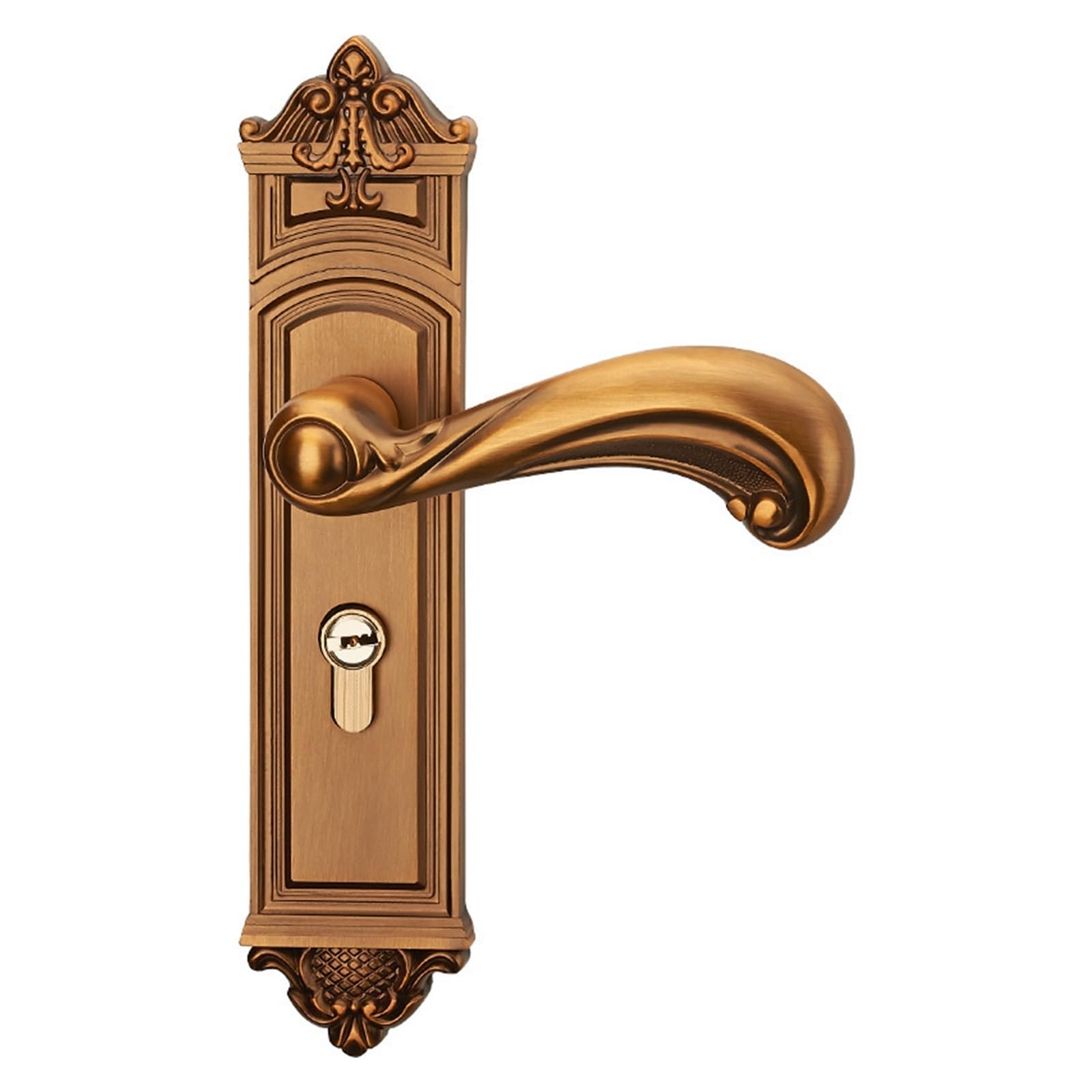 Poignée de porte en bois massif pour chambre style européen et américain universelle