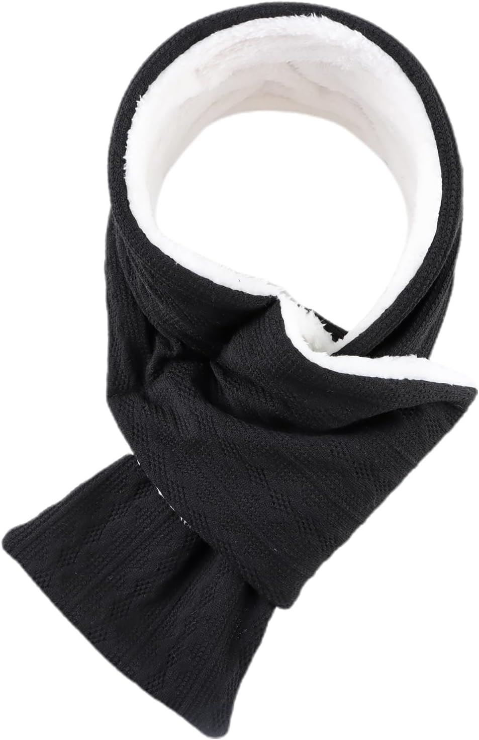 OMUKY Unisex Winter Knit Warm Scarves Thick Fleece Scarf Cold Weather Soft Neck Warmer for Women Men