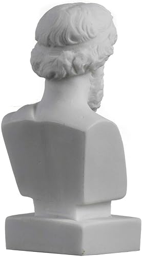 Miniatura 5 de Busto de Platón Estatua de Padre Griego de Filosofía Escultura de Cabeza de Alabastro Hecho a Mano