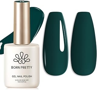 Born Pretty Christmas Dark Green Gel Nail Polish Forest Green Color Fall Winter Gel Polish Nail Art Design Manicure Salon DIY Home 15ml