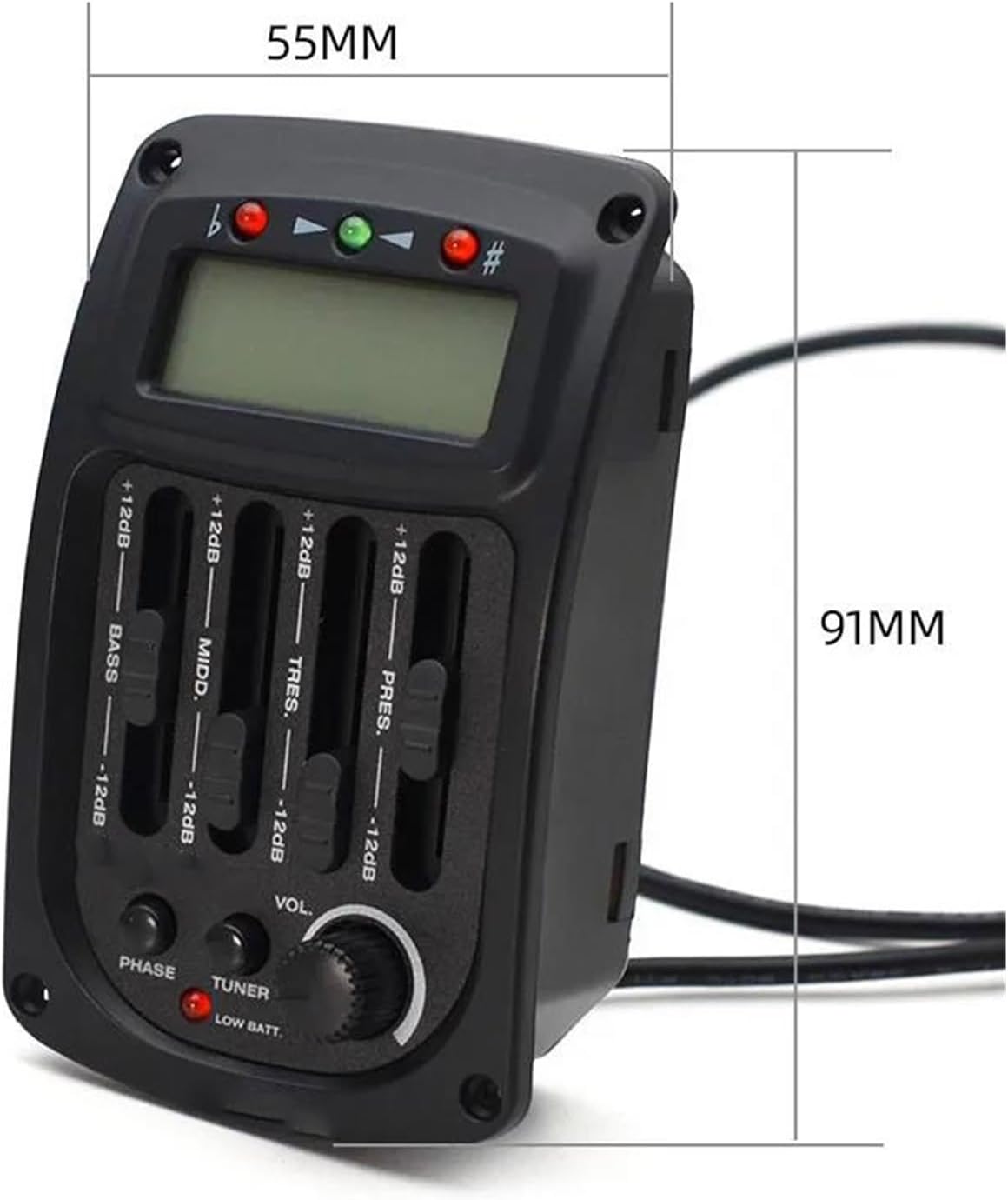 Acoustic Guitar Pickups Acoustic Guitar Preamplifier 4band Equalizer LCD Tuner Piezoelectric Pickup