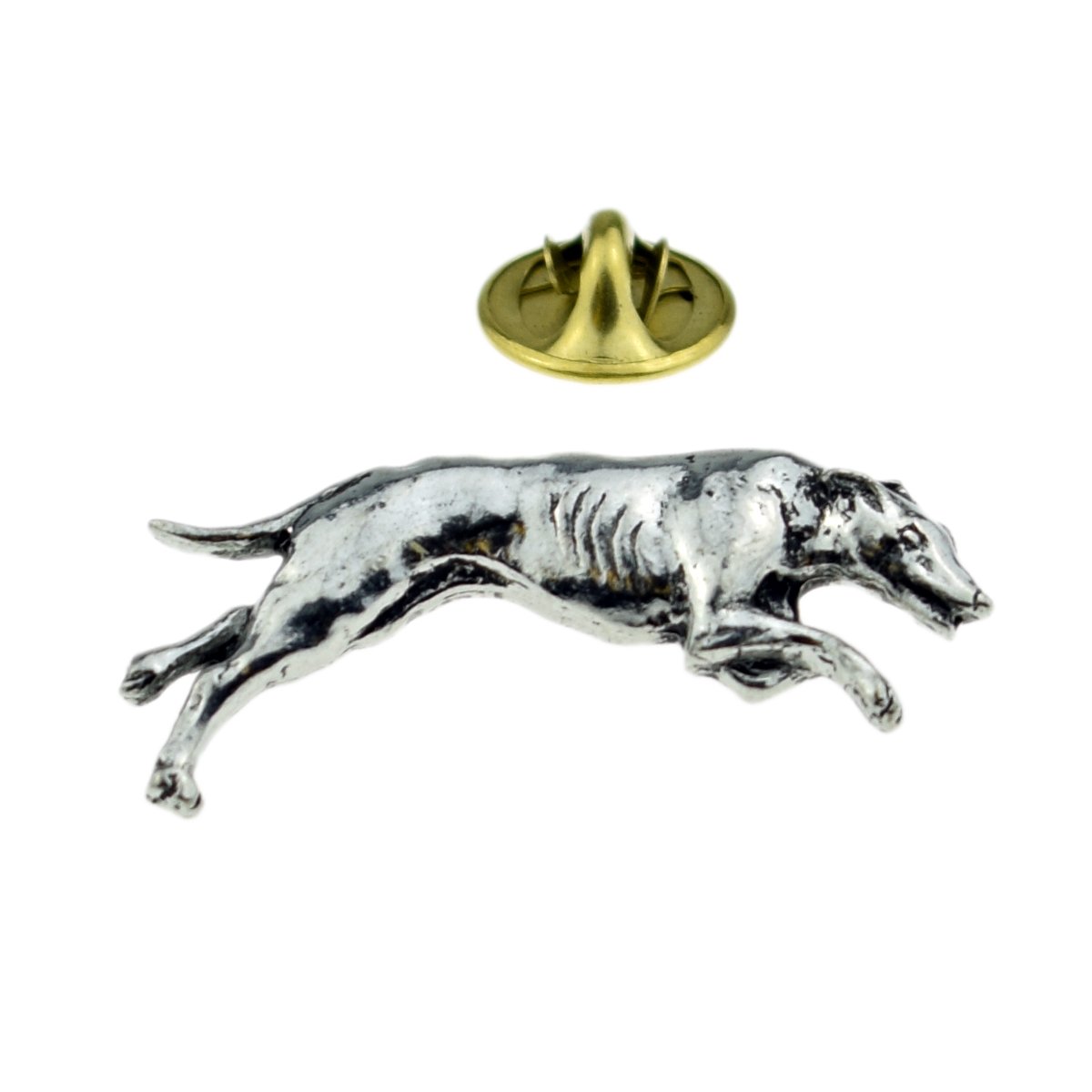 Gtr Silver D19 Greyhound Dog Pewter Lapel Pin Badge Xtspbd19