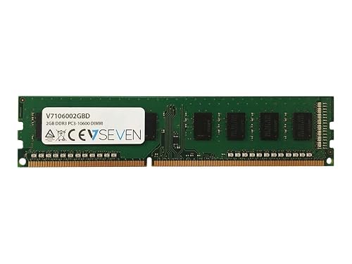 V7 V7106002GBD V7 2GB DDR3 PC3-10600 - 1333mhz 1.5V DIMM Desktop Memory Module - V7106002GBD