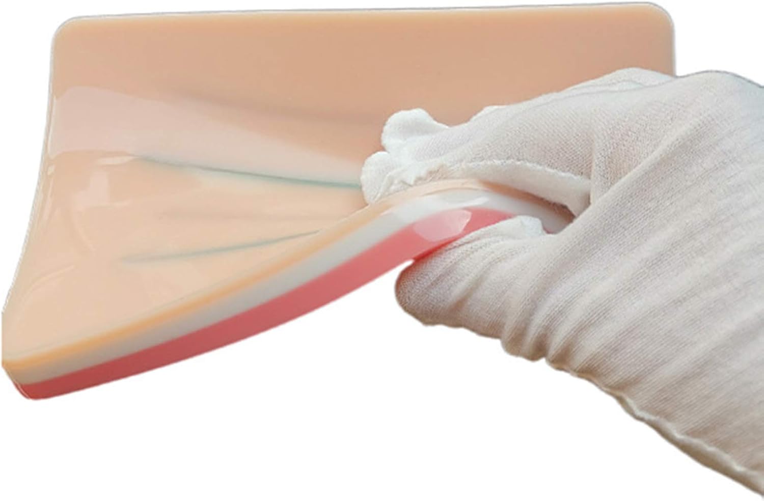 GUANGMING - Injection Training Pad Model, Silicone Human Skin Suture Training Model, Injection Practice Pad, 4 Veins Imbedded, 3 Skin Layers : Health & Household