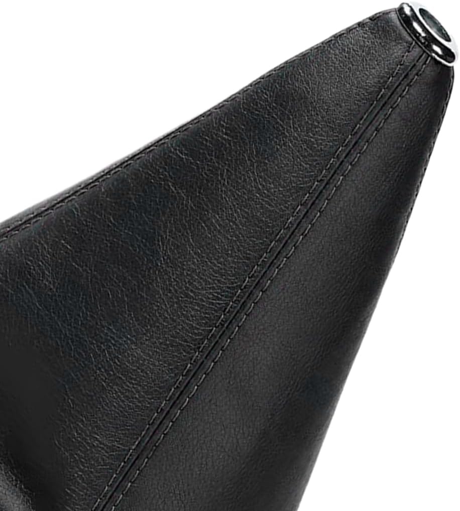Zpana Car Shift Boot Cover, PU Leather Manual Automatic Vehicle Shifter Lever Knob Dust Protector, Dustproof Gear Shift Protection Sleeve Gaiter, Universal Automotive Accessories(Black Line)