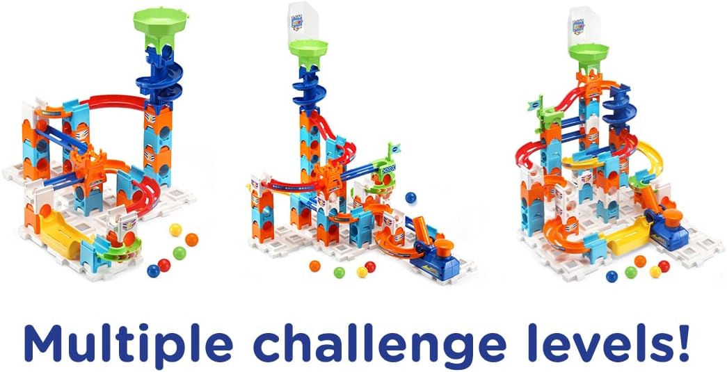 VTech Marble Rush Spiral City, Construction Toys for Kids with 5 Marbles and 62 Building Pieces, Colour-Coded Building Toy - Image 4