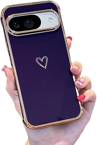 Vista 111 de ZTOFERA Funda diseñada para Samsung Galaxy A13 5G/Galaxy A04S, bonito borde chapado con patrón de corazones de amor con protección para lente