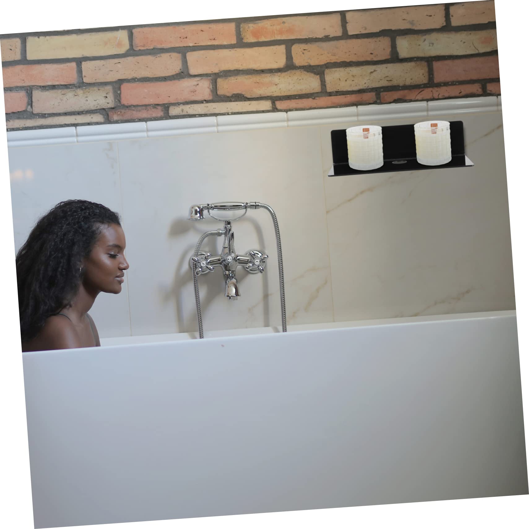 SHINEOFI 3piezas Estante De Exhibición De Pared Acrílico Estante Flotante para Sala De Baño Cocina Sin Tornillos