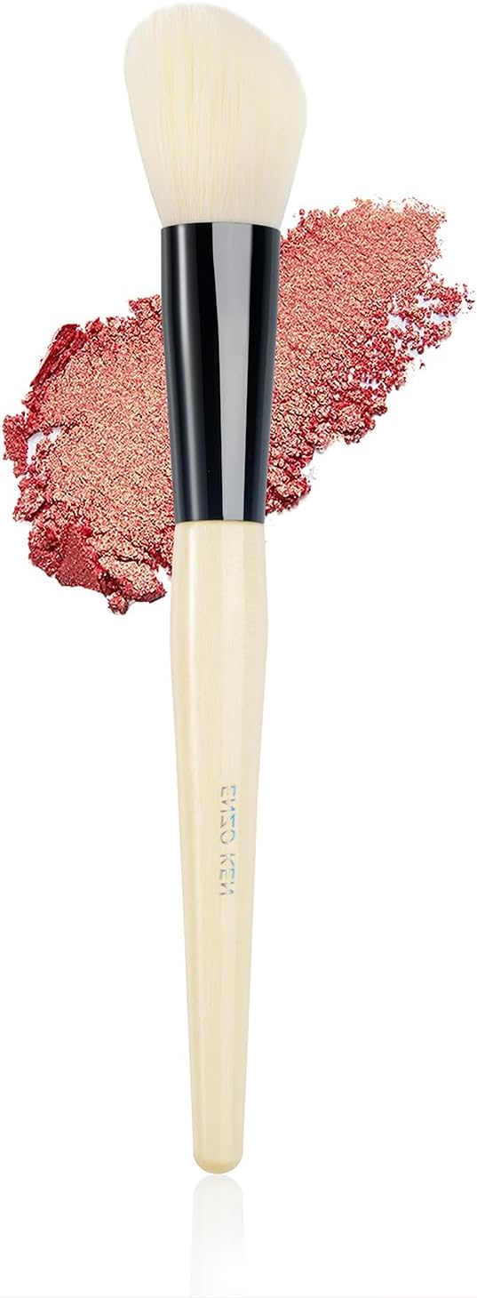 ENZO KEN Natural Goat Hair Contour Brush, Sculpting Brush, Angled Contour Brushes, Natural Hair Blush Brush, Makeup Brushes, Detail Blush Brush, Fluffy Brushes for Cheeks.(804A)