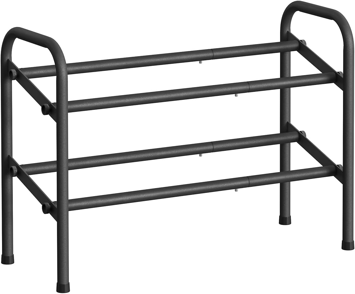 SONGMICS Expandable Shoe Rack, 2Tier Metal Shoe Shelf Storage