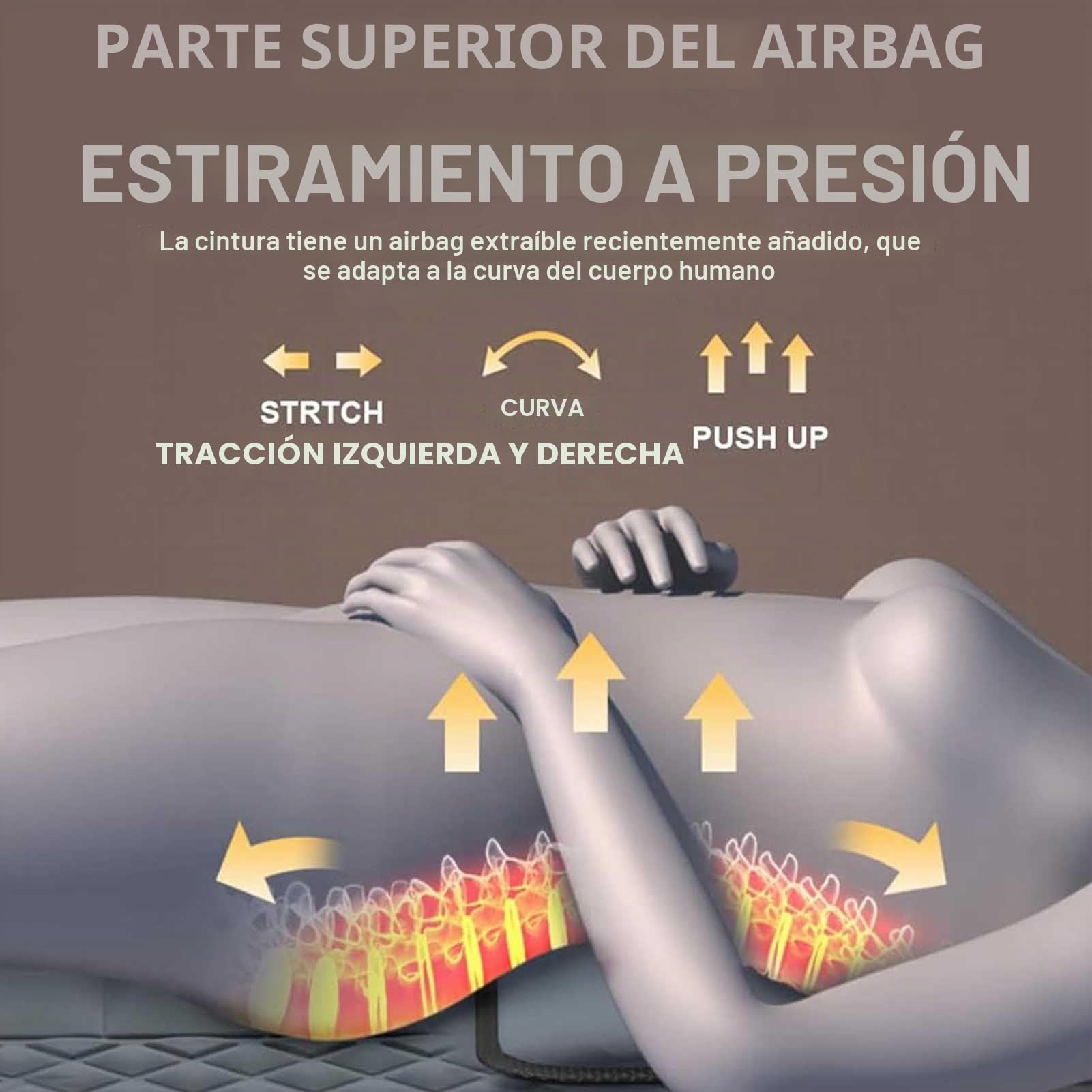 Colchón De Masaje Térmico Masaje Vibratorio Y Masaje De Compresión De Aire, Masajeador De Espalda, Almohadilla De Colchón De Masaje Vibratorio, Para Relajar Dolores Musculares Dormirse