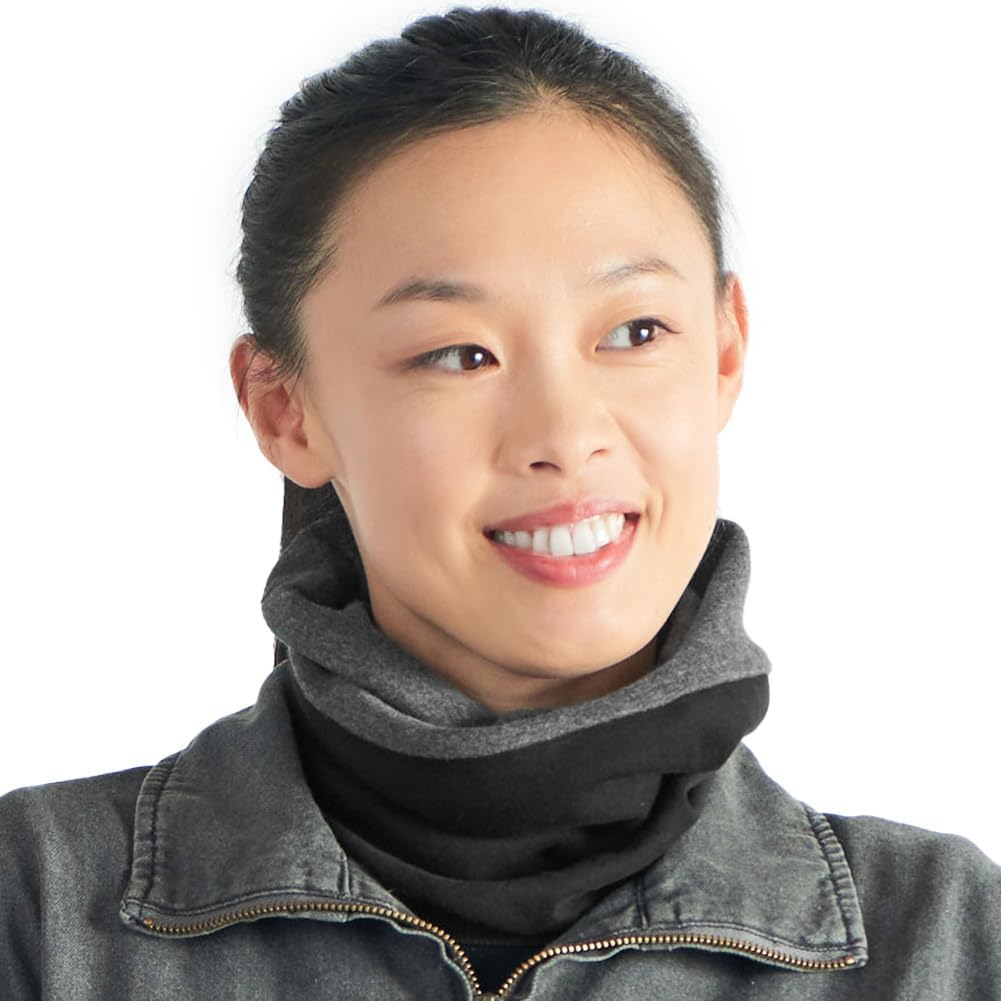 CHARM Organic Cotton Headband Gaiter - Turban Neck Warmer Tube Face Cover Mask