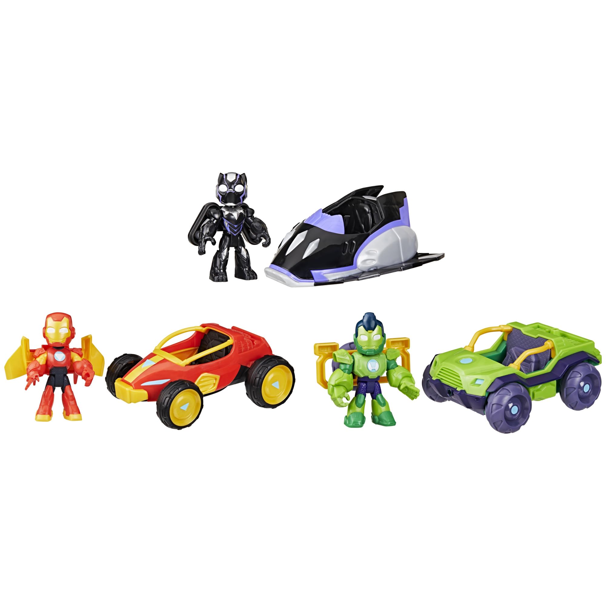 Iron Man and His Awesome Friends Marvel 2-In-1 Mech Suit & Vehicle, Action Figure & Toy Vehicle, Red