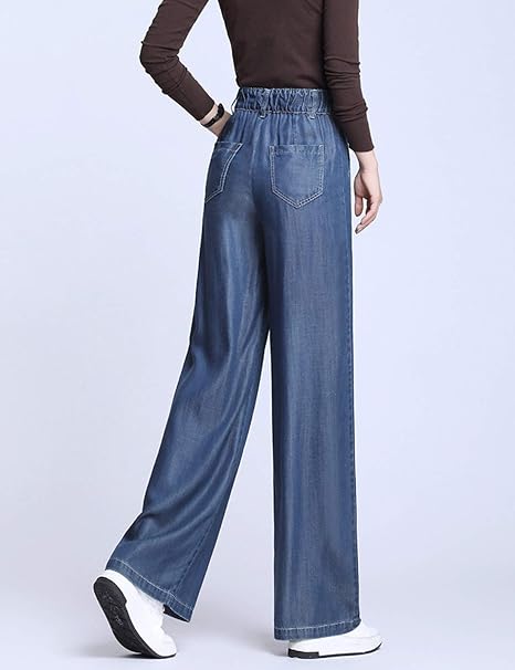 High Waist Wide Leg Tencel Denim Pants 