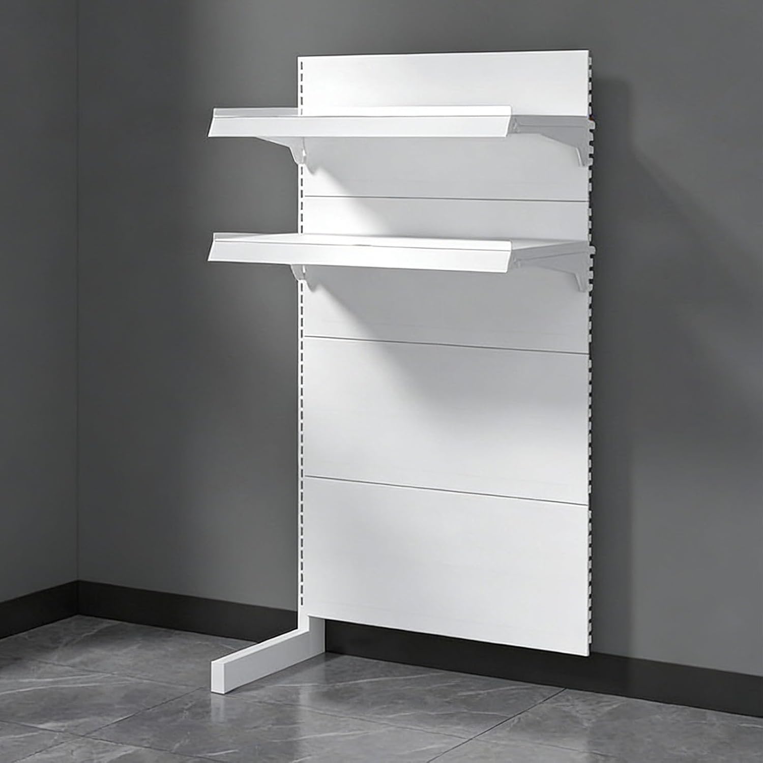 Single-Sided Supermarket Above Freezers Gondola Shelving Display，Store Snack Display Rack with Cold-Rolled Steel Plates for Convenience Store, Retail Store(Main 160 * 93cm/63 * 36.6in)