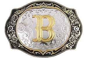 Western Belt Buckle Initial Letters A to Z