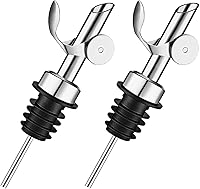 Vista 1 de Pafusen Paquete de 2 Boquillas Vertedoras de Licor, Boquilla Dispensadora de Aceite de Oliva con Volteo Automático, Boquilla Vertedora para Botellas