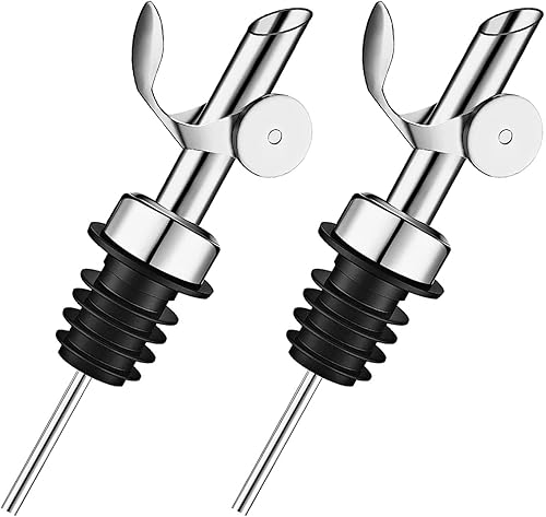Pafusen Paquete de 2 boquillas para verter licor, boquilla dispensadora automática de aceite de oliva, boquilla de vertido para botellas de licor,