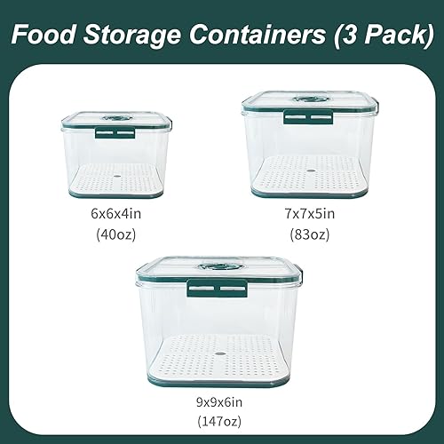 Miniatura 2 de Paquete de 3 recipientes de preparación de comidas, contenedor reutilizable para congelador, contenedor de almacenamiento de alimentos, contenedor