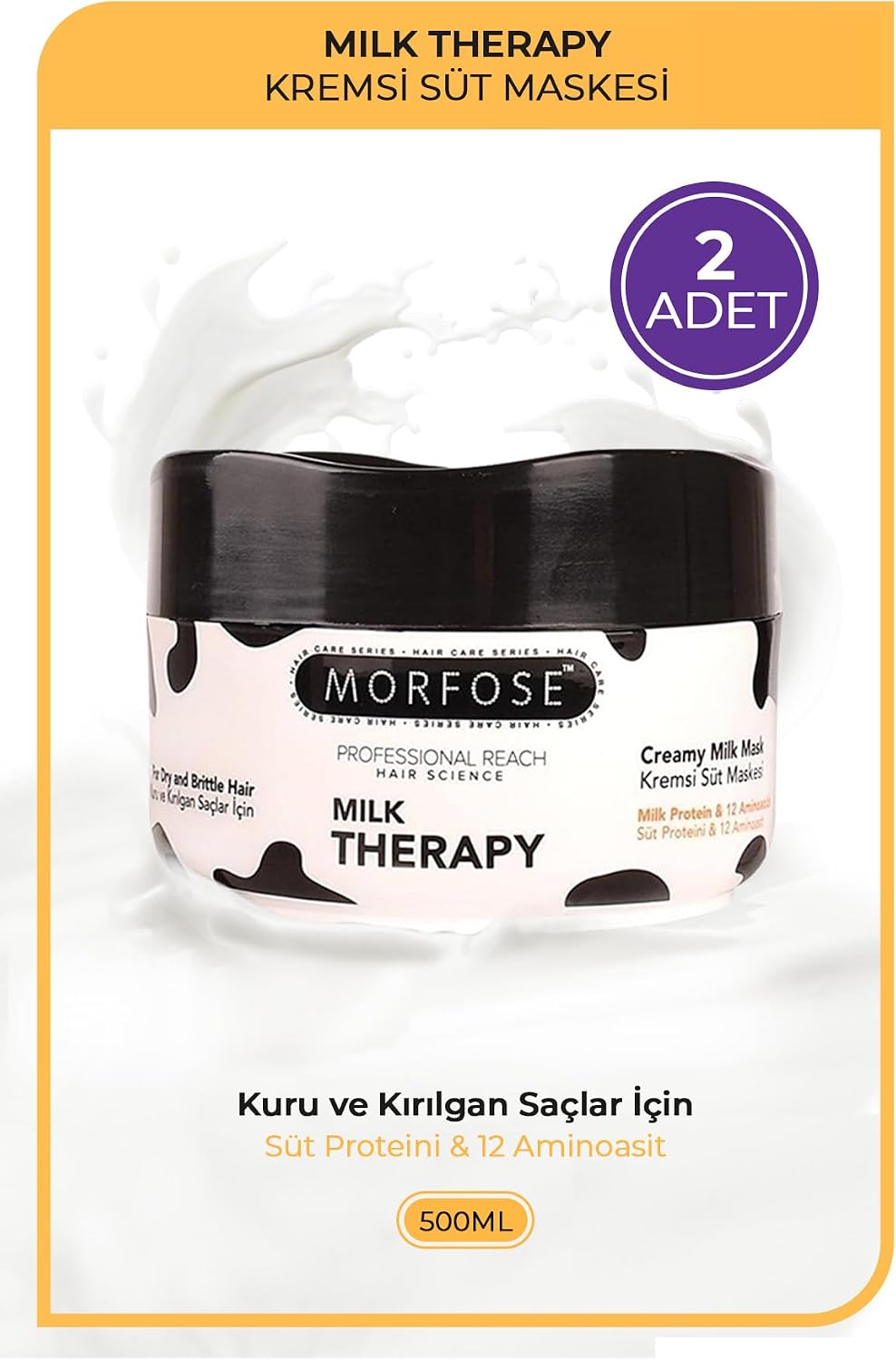 Morfose Milk Therapy Maske 500 Ml - 2 Adet