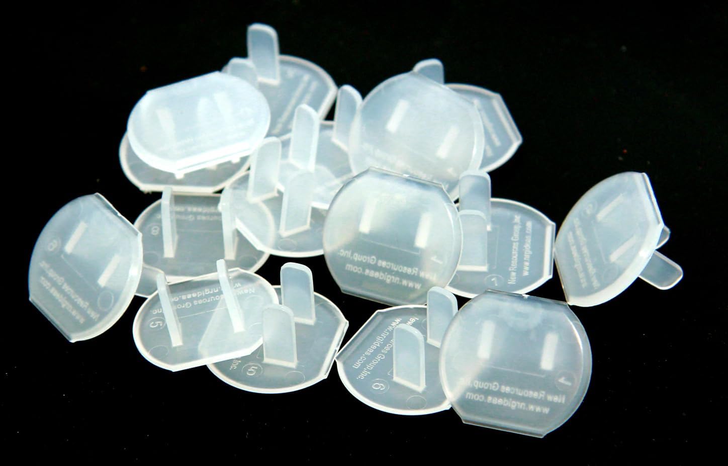 Electrical Outlet Safety Caps For Childproofing/Baby Cover Plugs and Draft Insulation Pack (Clear, 100 pc)