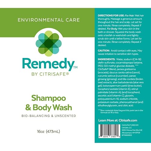 Miniatura 2 de Remedy Bio-Balancing Shampoo & Body Wash - Gel de baño y champú clarificador para acumulación - Sin fragancia - 16 onzas