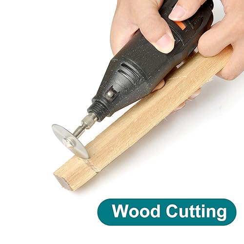 Miniatura 5 de 8Pcs Rotary Drill Saw Blades, Steel Saw Disc Wheel Cutting Blades with 1/8" Straight Shank Mandrel for Dremel Fordom Drills Rotary Tools (Power